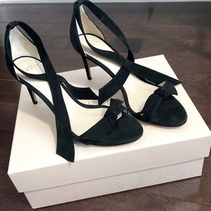 Clarita 75 Black Suede Sandal | size 39.5